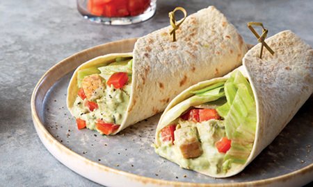 Wrap de Frango com Abacate
