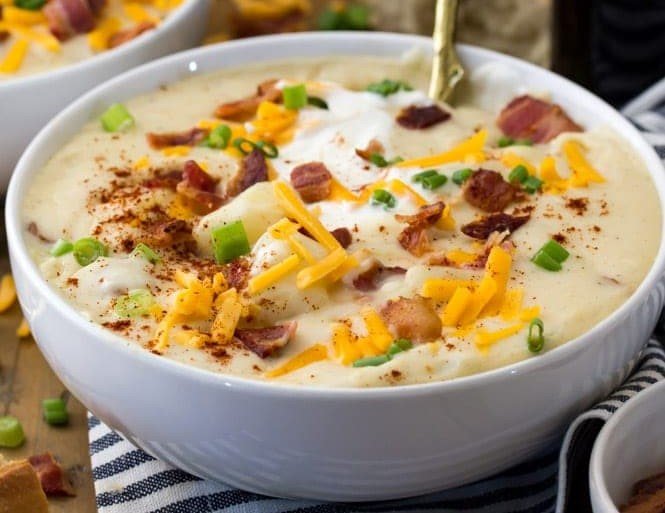 Creme de batata com bacon