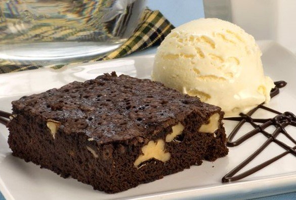 Brownie com Sorvete de Creme
