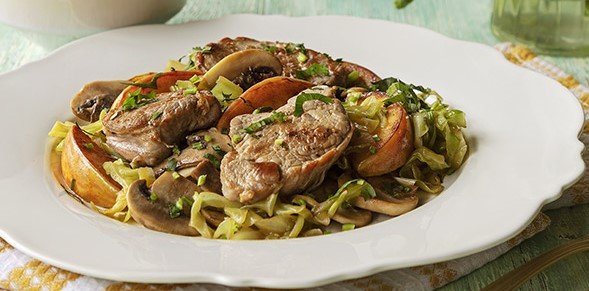 Lombinhos de Porco com Cogumelos