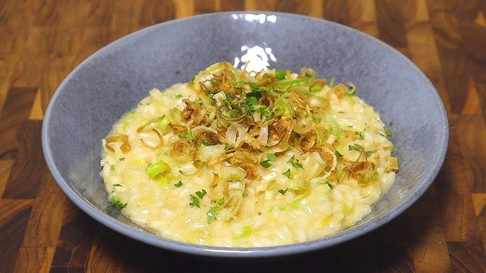 Arroz Cremoso de Alho Poró e Palmito