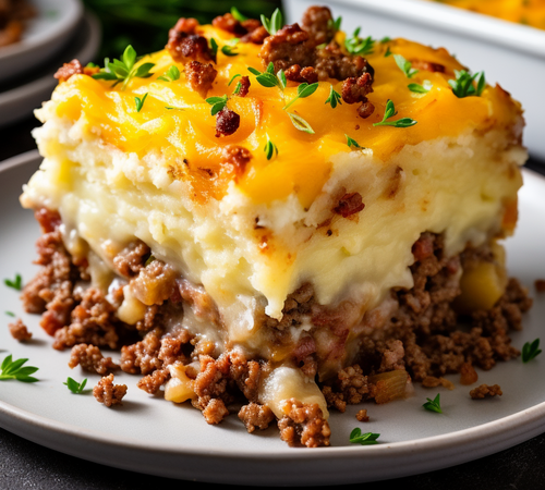 Carne Moída Gratinada com Batata
