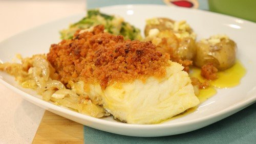 Peixe com Crosta de Broa