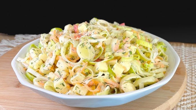 Salada de Alho-Poró com Maionese