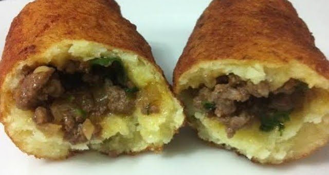 Bolinho de Batata com Carne Moída