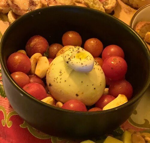 Burrata Caseira com Queijo Brie e Muçarela