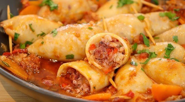 Lulas Recheadas à Portuguesa
