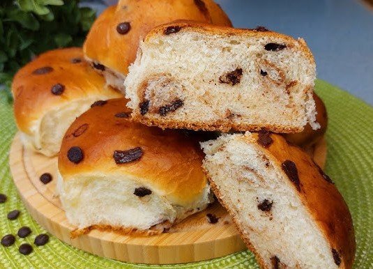 Pão de Minuto com Gotas de Chocolate
