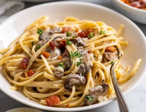 Macarronada com Cogumelos