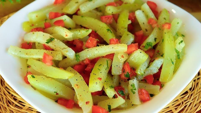 Salada de Chuchu no Microondas