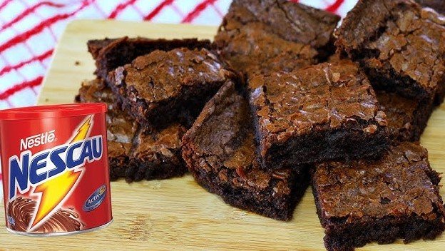 Brownie de Nescau sem Manteiga