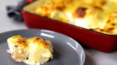 Palmito Gratinado com Brie e Mel