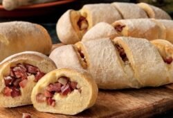 pao com chouriço receita