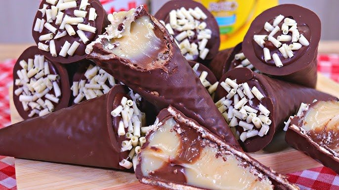 Cones de Chocolate Recheados