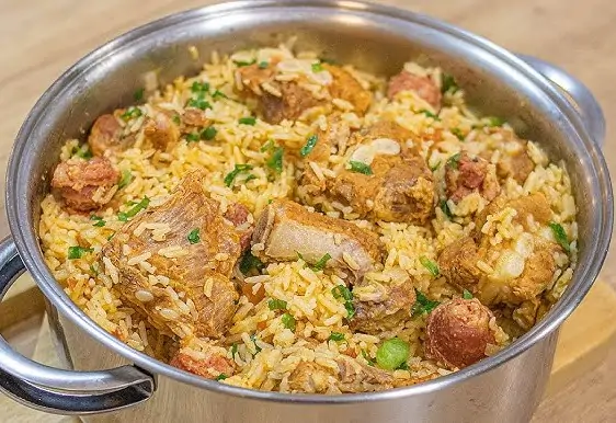 Arroz com Barriga de Porco