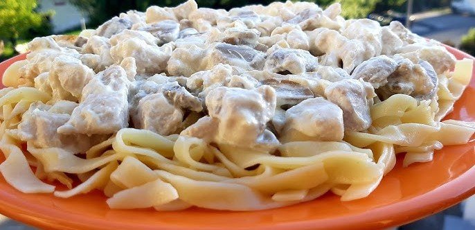 Macarrão no Molho de Estrogonofe