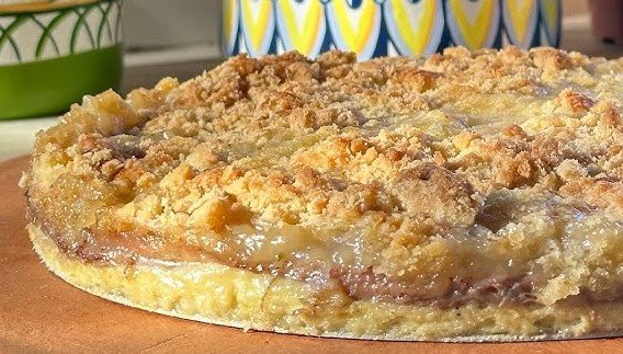Crumble de Banana com Doce de Leite