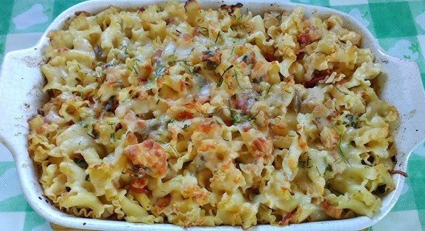 Massa Gratinada com Ervilhas