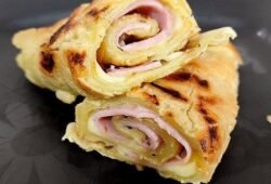 receita crepioca queijo e presunto