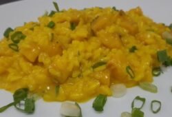 receita de risotto de gambas e lima