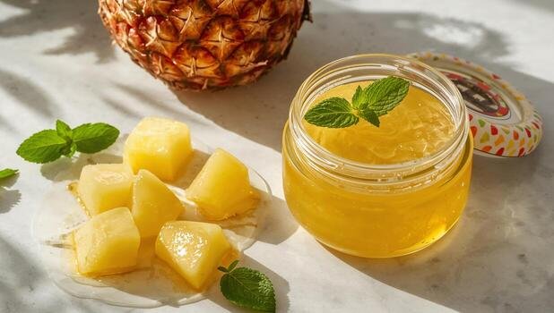 Geleia de Abacaxi com Hortelã