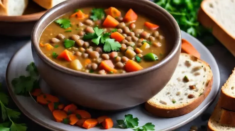 Sopa de Lentilha com Cenoura e Espinafre Leve, Saudável 5 (8)