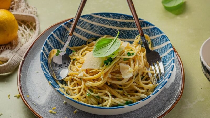 Esparguete simples de família Prato rápido para a ceia 5 (10)