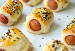 Folhados de Salsicha Caseiros entrada perfeita