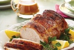 Lombo de Porco no Forno com Alho e Vinho Branco