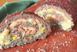 Rocambole de Carne Recheado para Ceia receita rápida