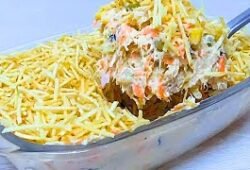 Salpicão Cremoso de Frango para Natal fácil de fazer