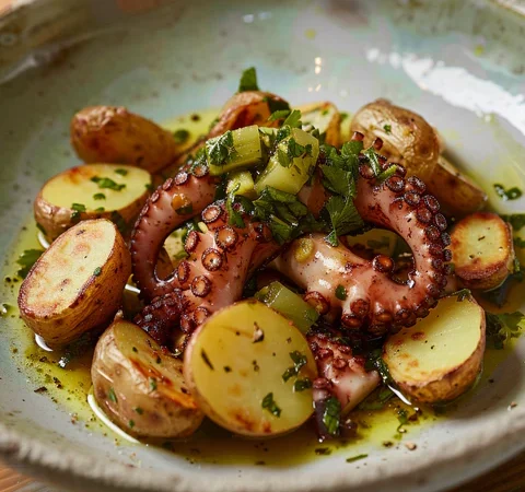 polvo com pimentos e batata dourada Fácil de fazer 5 (11)