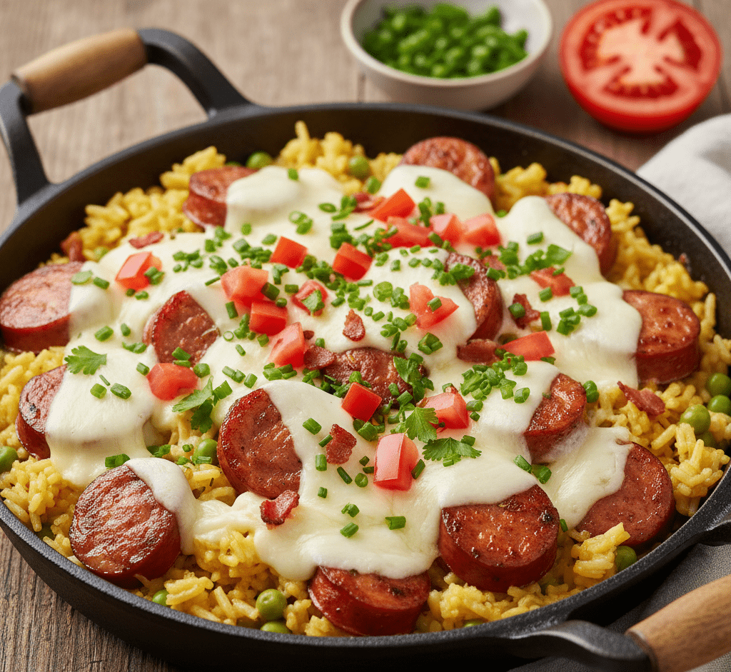Arroz de Linguiça Cremoso: Almoço Fica Pronto 15 Minutos