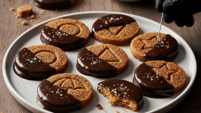 Biscoito Round 6 com Cobertura de Chocolate: Receita Viral Fácil! 5 (12)