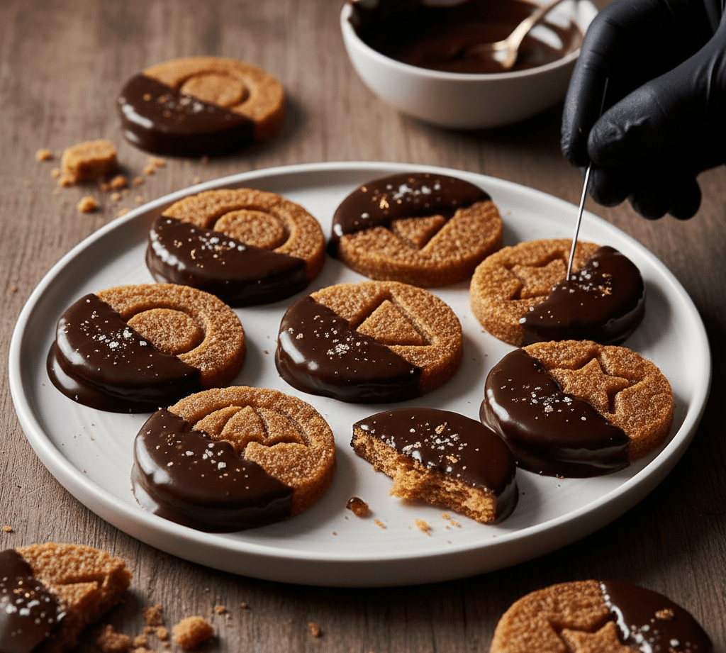 Biscoito Round 6 com Cobertura de Chocolate: Receita Viral Fácil!