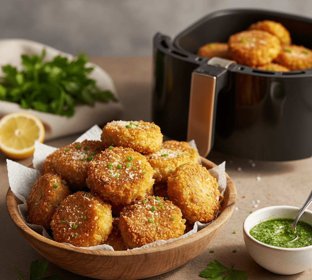 Bolinho de Arroz na Air Fryer: Crocante e Fácil