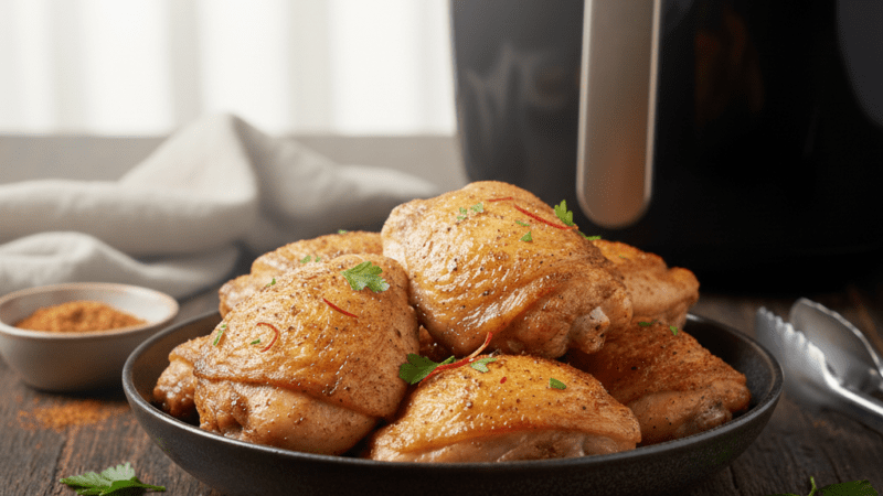 Como Fazer Coxa de Frango Air Fryer Crocante Suculenta 5 (15)