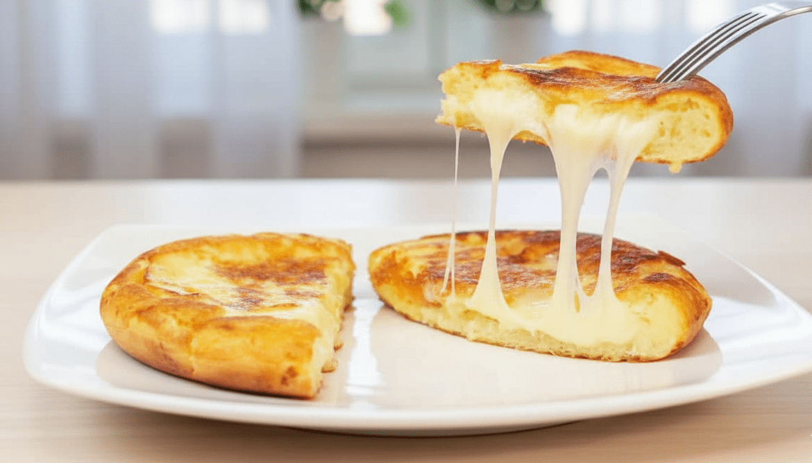 Pão de Queijo de Frigideira Dourado e Fofinho