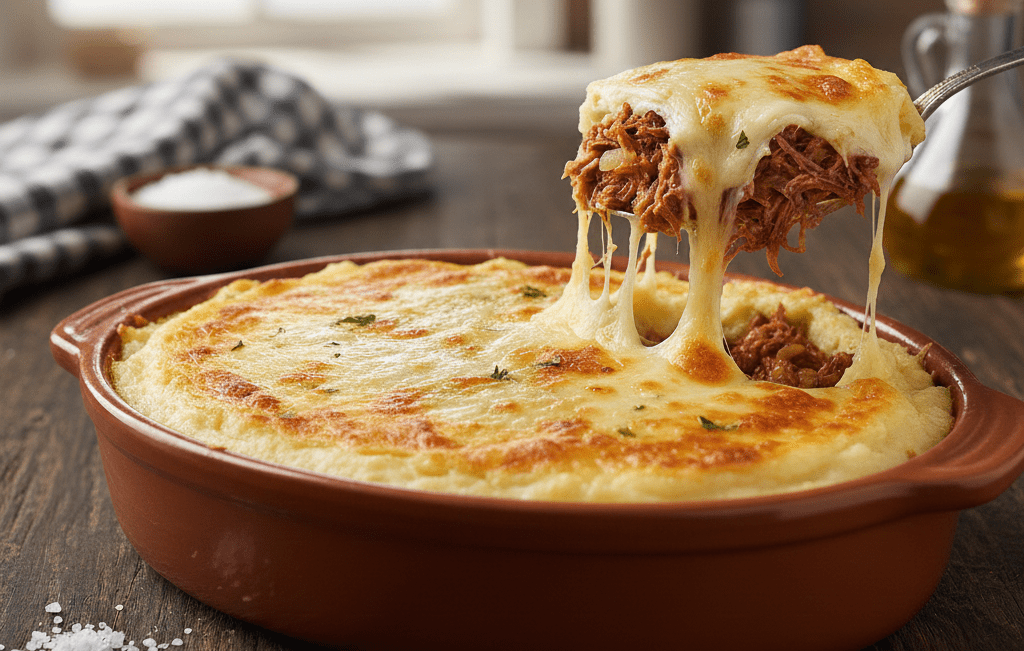 Escondidinho de Carne Seca : Purê Cremoso que Você  Viu!