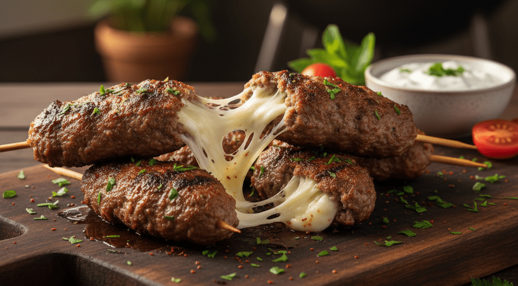 Kafta Recheada com Queijo suculenta