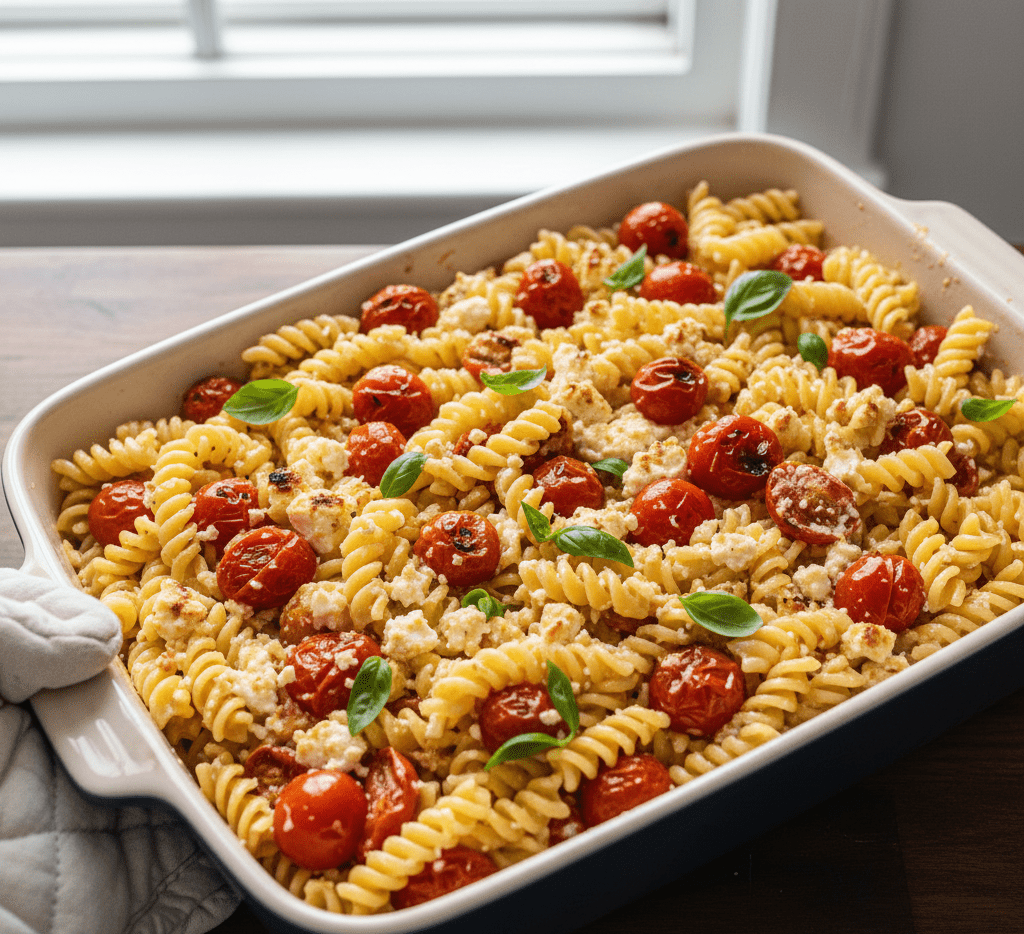 Macarrão com Feta e Tomate Assado A Receita Viral