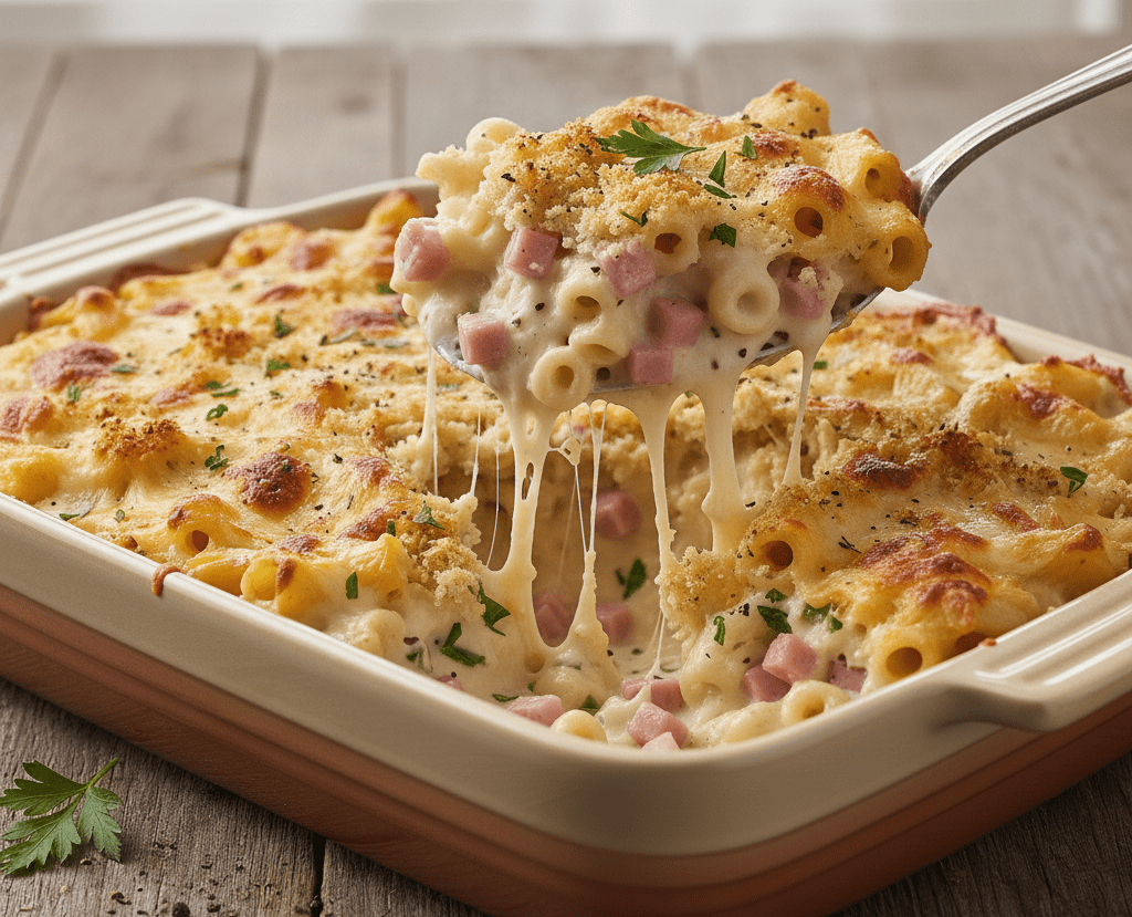 Macarrão de Forno Cremoso (Almoço de Preguiçoso)