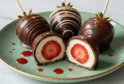 Mordi e me apaixonei! Aprenda a fazer o Morango do Amor com Chocolate.