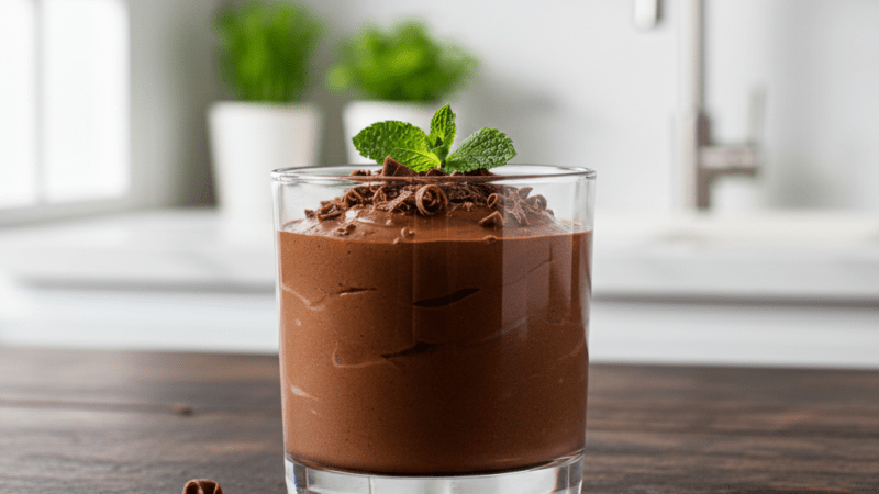Mousse de Chocolate Fit 2 Ingredientes: Saudável  Pronto em 5 Minutos 5 (10)