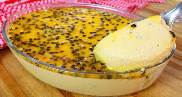 Mousse de Maracujá com Leite Condensado Fácil