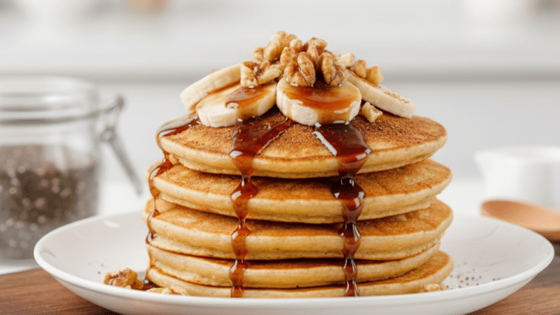 PANQUECA DE AVEIA E BANANA:RECEITA FIT E RÁPIDA DO MUNDO! 5 (12)