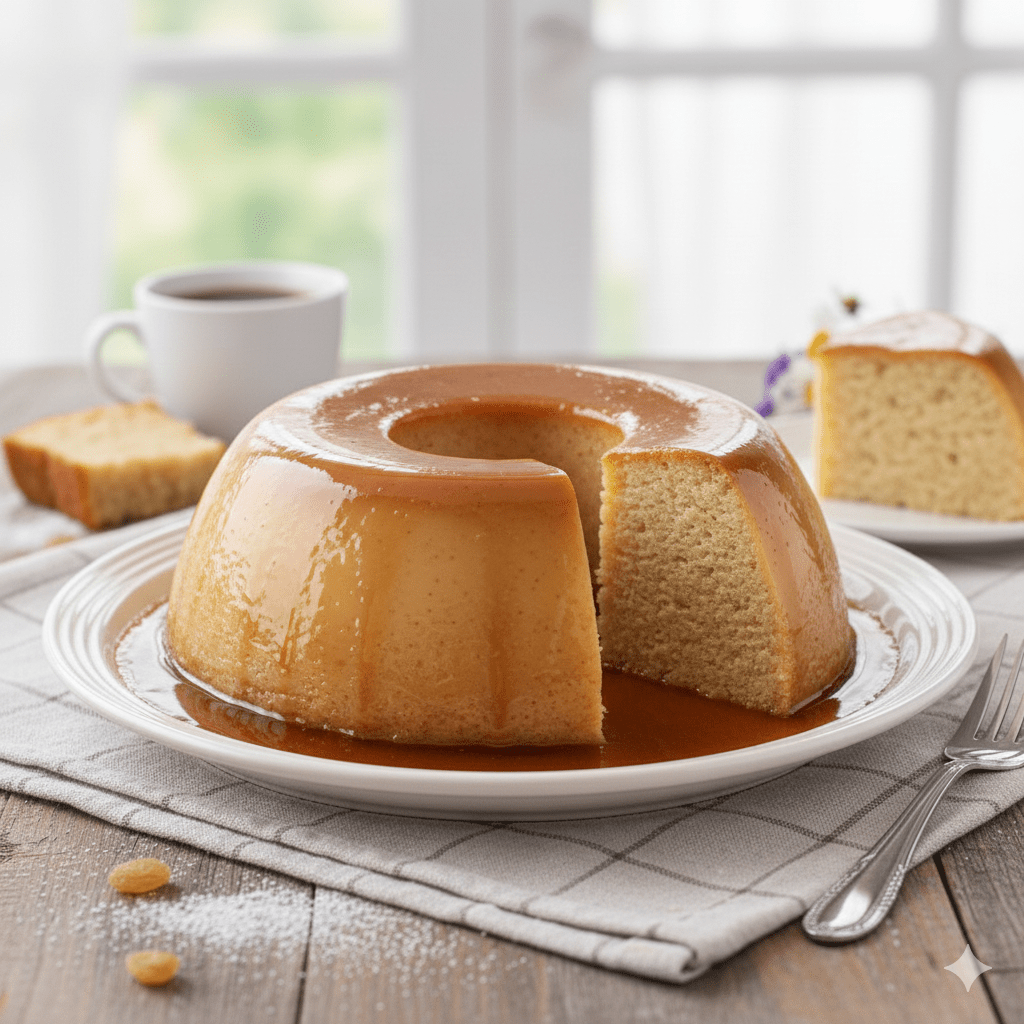 Pudim de Pão de Liquidificador Liso e Cremoso