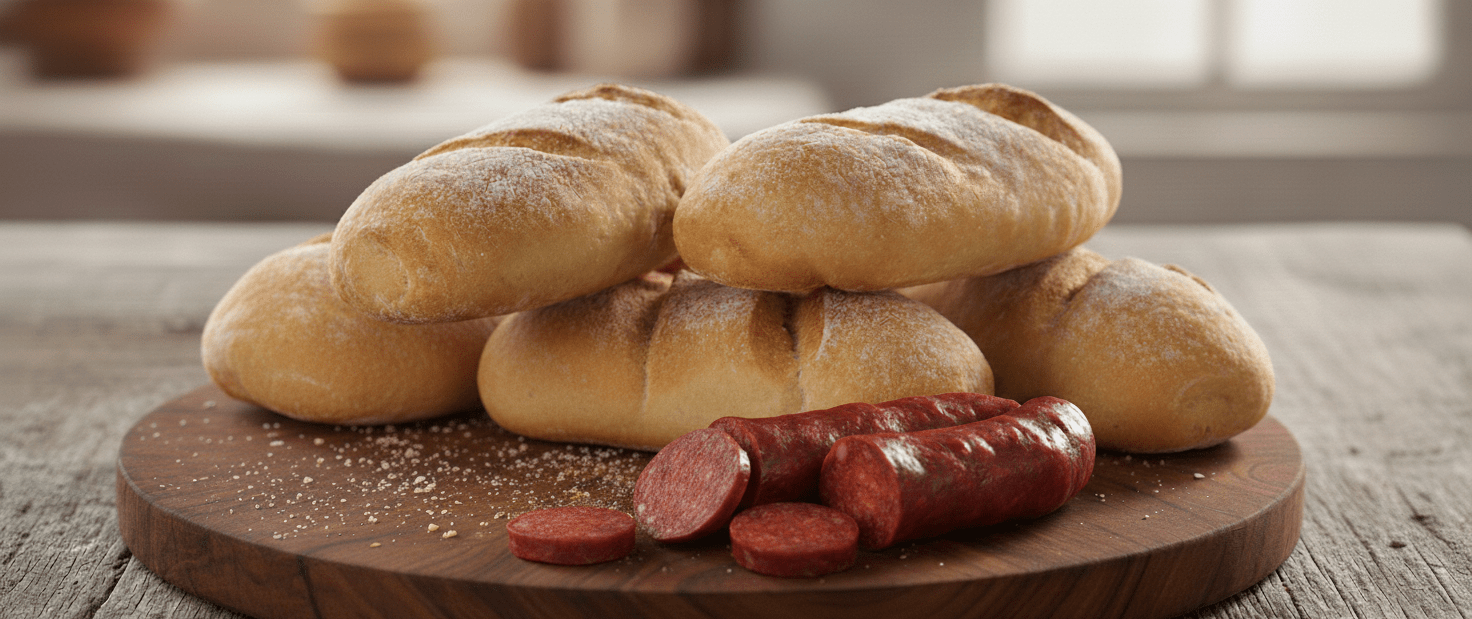 Pão com Chouriço Caseiro e Crocante Português