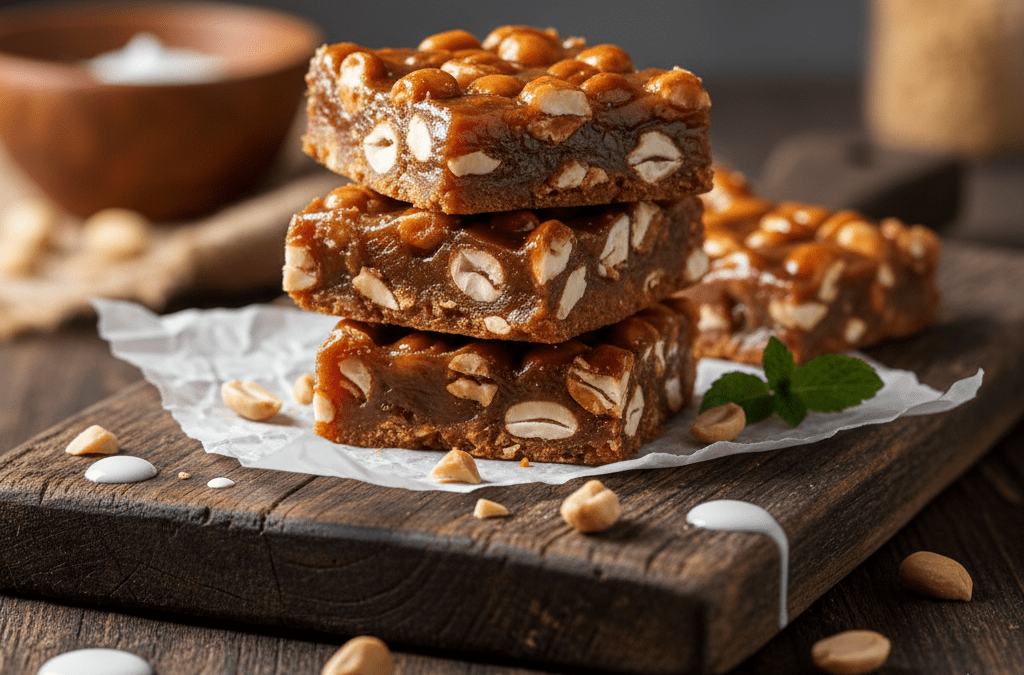 Pé de Moleque feito com Tâmaras e Leite de Coco
