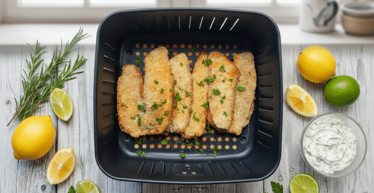 Peixe Empanado na Air Fryer Crocante: Receita Fácil Saudável